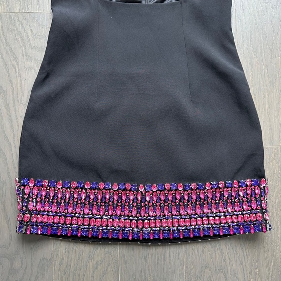 Retrofete Martini Black Strapless Mini Dress Rhinestone Crystal - Small - Picture 5 of 14